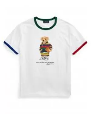 Bear Cotton T-Shirt with Crew Neck