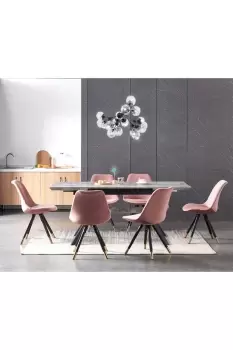 'Sofia Blaze' LUX Dining Set with a Table & Chairs Set of 6