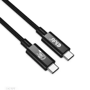 CLUB3D USB4 Gen2x2 Type-C Bi-Directional Cable 4K60Hz, Data...