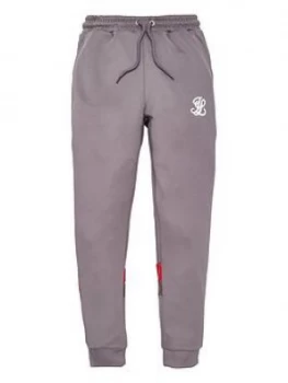 Illusive London Boys Contrast Panel Jog Pants - Grey, Size 9-10 Years