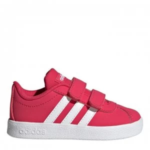 adidas VL Court Nubuck Infant Girls Trainers - Pink/White
