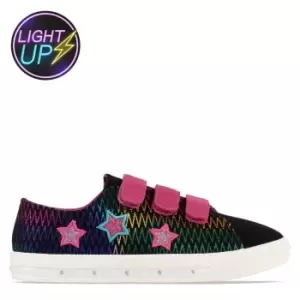 Fabric Flash Canvas Trainers Childrens - Black