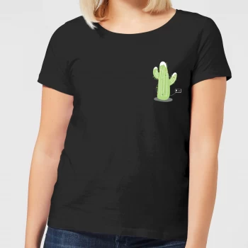 Cactus Fairy Lights Womens T-Shirt - Black - 4XL