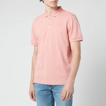 Farah Mens Blanes Polo Shirt - Pink Rose - M