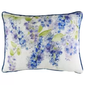 Blossoms Rectangular Printed Cushion Azure