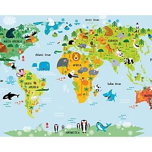 ohpopsi the Whole Wide World Wall Mural Multi 14.4m L