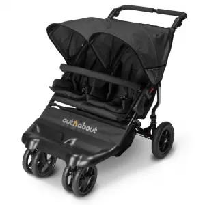 Out n About Little Nipper Double Stroller, Black