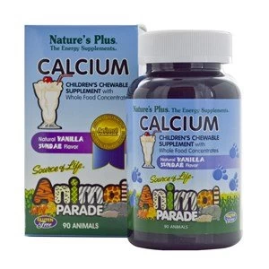 Natures Plus Animal Parade Calcium Childrenamp39s Chewable with Whole Food Concentrates 90 Tabs