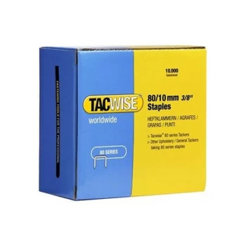 Tacwise - 0383 Type 80 Box of 10,000 Staples 10mm for A8016V A8016LN