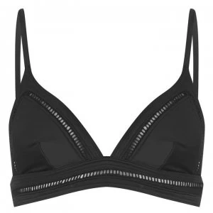French Connection French Laddered Triangle Bikini Top - BLACK