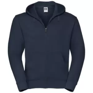 Russell Mens Authentic Full Zip Hooded Sweatshirt / Hoodie (M) (French Navy)