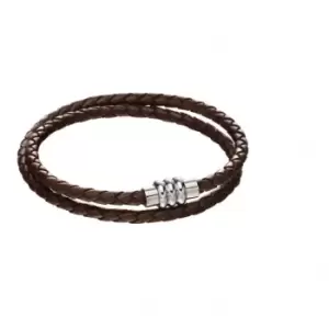 Fred Bennett Section Tube Clasp Brown Knot Leather Bracelet B5132