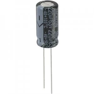 Electrolytic capacitor Radial lead 5mm 220 63 V 20 x H 10 mm x 20 mm