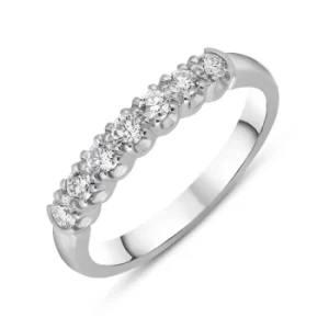 Platinum 0.30ct Diamond Claw Set Wedding Half Eternity Ring