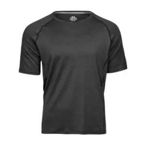 Tee Jays Mens Cool Dry Short Sleeve T-Shirt (M) (Black Melange)