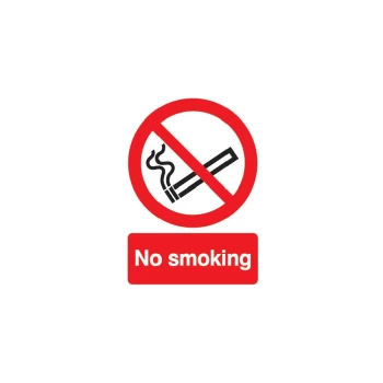 No Smoking Rigid PVC Sign - 210 X 297MM