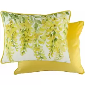 Evans Lichfield Blossoms Laburnum Watercolour Print Cushion Cover, Yellow, 33 x 43 Cm