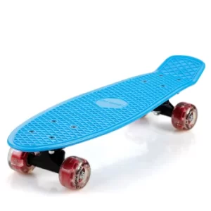 Retro Skateboard Blue/Red with LED