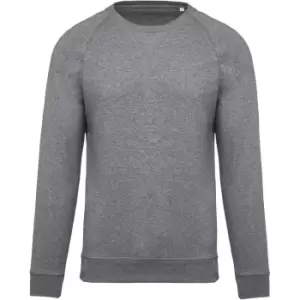 Kariban Mens Organic Raglan Sweatshirt (L) (Grey Heather)