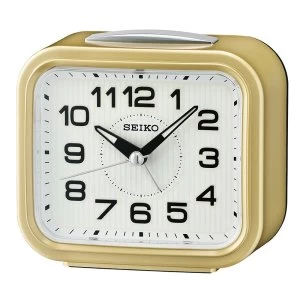 Seiko QHK050G Bell Alarm Clock with Snooze - Metallic Gold