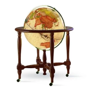 Nova Rico 50cm Cinthia Freestanding Illuminated Hardwood Globe