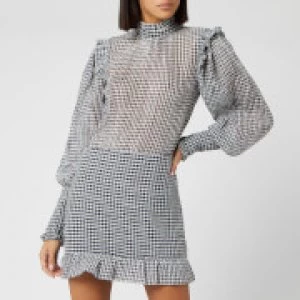 Bec & Bridge Womens Nadine Mini Dress - Check - UK 6 - Grey