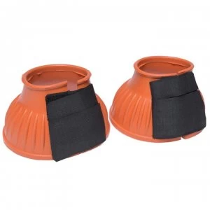 Saxon Ribbed Touch Tape Bell Boots - Orange