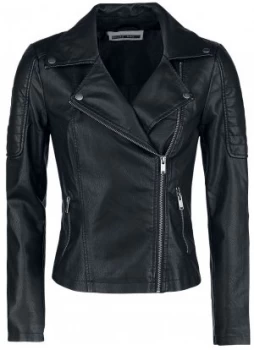 Noisy May Rebel PU Jacket Imitation Leather Jacket black
