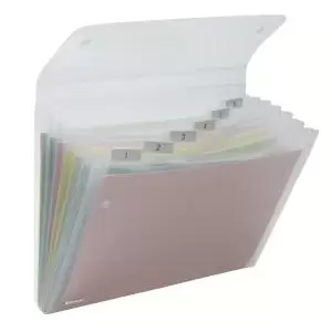 Rexel Ice Expanding Files Durable Polypropylene With Tabs 6 Pockets A4