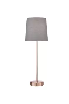 'Tall Stick' Table Lamp Rose Gold and Grey