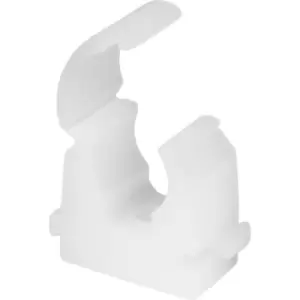 Talon Hinged Clip 28mm (50 Pack) in White Plastic