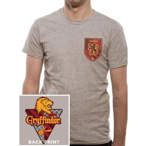 Harry Potter - House Gryffindor Mens Large T-Shirt - Grey