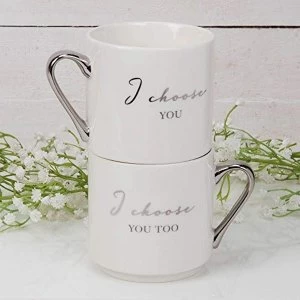 Amore By Juliana Stackable Mug Set - I Choose You...Too