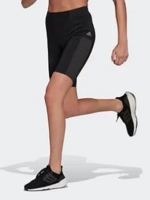 adidas Fastimpact Lace Running Bike Short Tights, Pink, Size S, Women