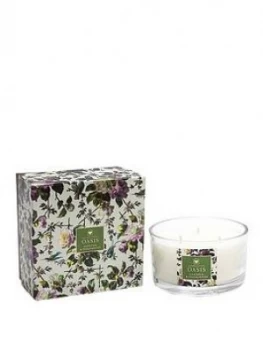 Oasis Home Renaissance Rose Gardenia And Sandalwood 3-Wick Large Candle