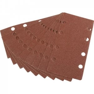 Draper Punched Hook and Loop Sanding Sheets 90mm x 187mm 60g Pack of 10