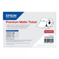 Epson C33S045389 Original Premium Matte Continuous Ticket Roll 80mm x 50m - 18 Pack