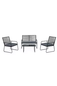 Catalano Steel Conversation Set Outdoor Garden Lounge 4 Seats