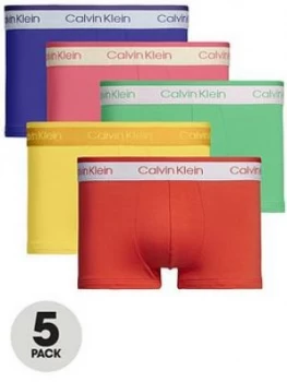 Calvin Klein 5 Pack Low Rise Trunks - Multi, Size S, Men