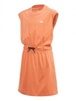Adidas Junior Girls Athletic Bold Dress - Orange