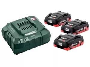 Metabo 685132380 18V 3x4Ah LiHD Batteries ASC55 Charger Set