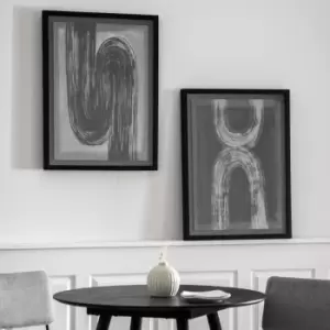 Gallery Interiors Pascal Abstract Charcoal Ii Wall Art Multicoloured