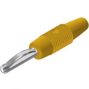 Jack plug Plug straight Pin diameter 4mm Yellow SKS Hirschman