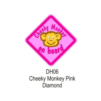 Suction Cup Diamond Sign - Pink - Cheeky Monkey - DH06 - Castle Promotions