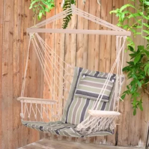 Alfresco Garden Hammock Swinging Chair 100 x 106cm, Green