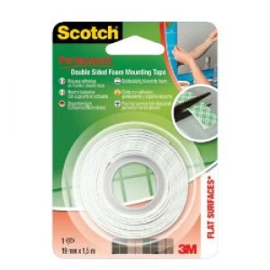 Scotch Mounting Tape Double Sided 19mm x 1.5 m White