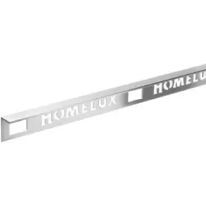 Homelux 10mm Straight Edge Tile Trim - Silver Effect - 1.83m