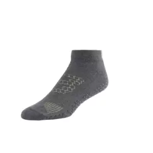 Base 33 Mens Organic Cotton Gripped Ankle Socks (XL) (Slate)