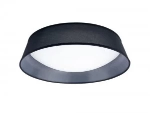Flush Ceiling LED Cylindrical 60cm Black 3000K, 3000lm, White Acrylic with Black Shade