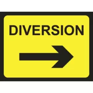 600 X 450MM Temporary Sign & Frame - Diversion (Arrow Right)